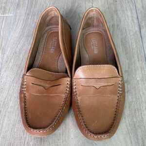 Bass Tan Leather Slip-On Shoes